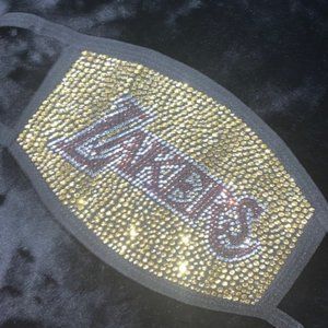 Lakers Bling Rhinestone Mask